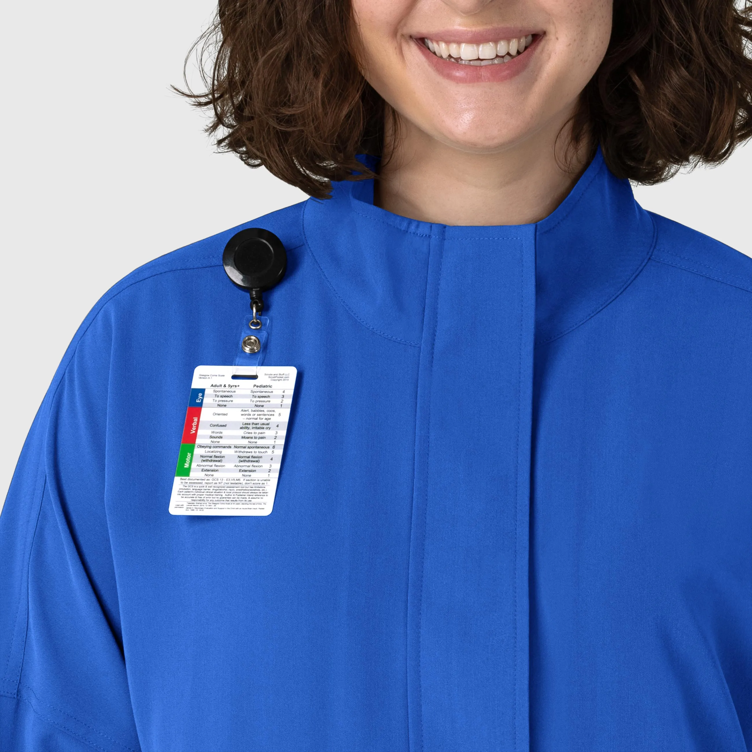 Layers 8132 Germs Happen Packable Scrub Jacket Royal
