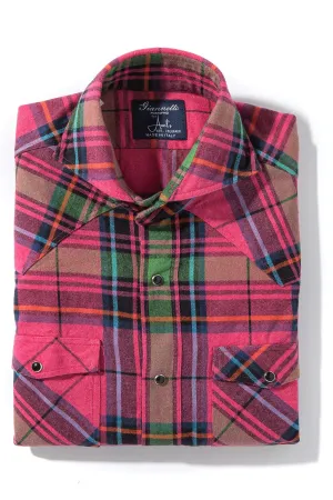 Lena Brushed Cotton Check In Pink