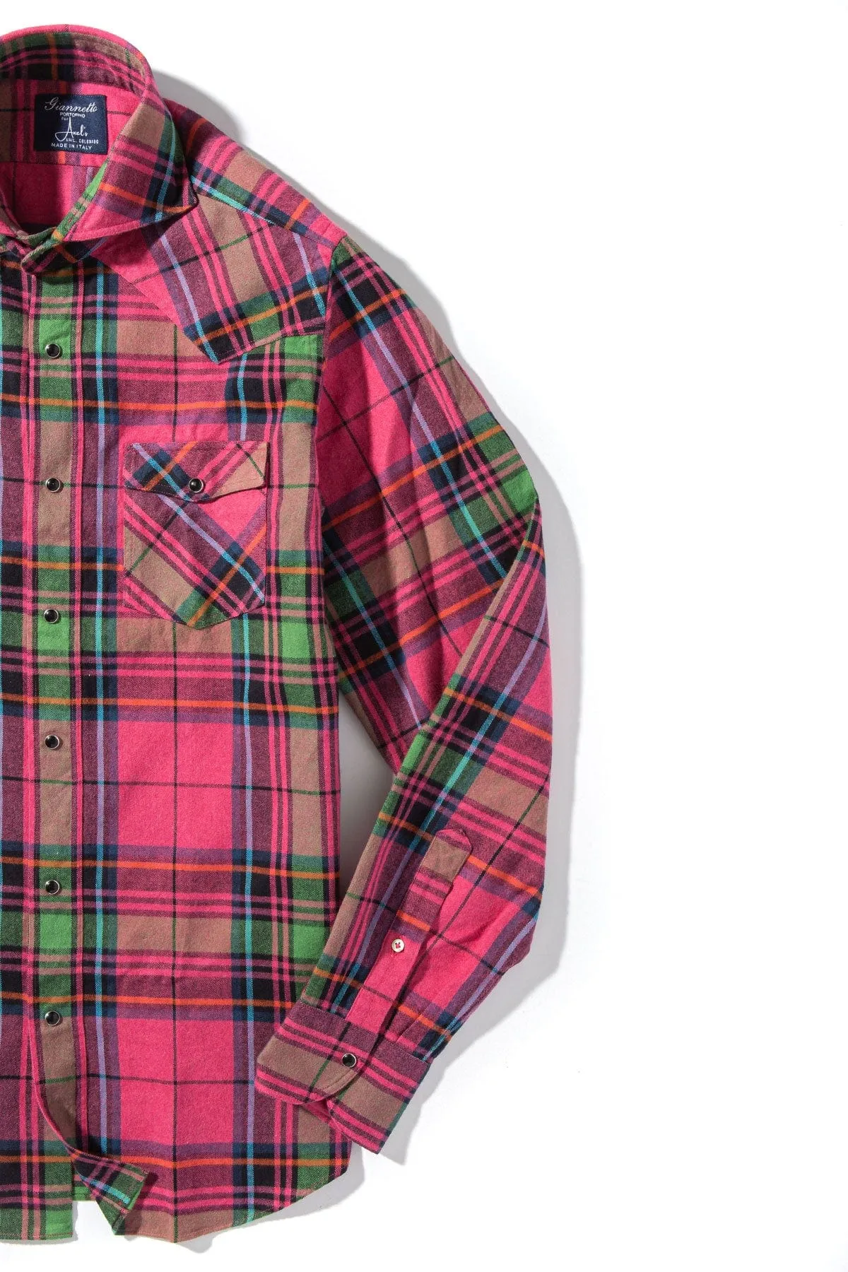 Lena Brushed Cotton Check In Pink