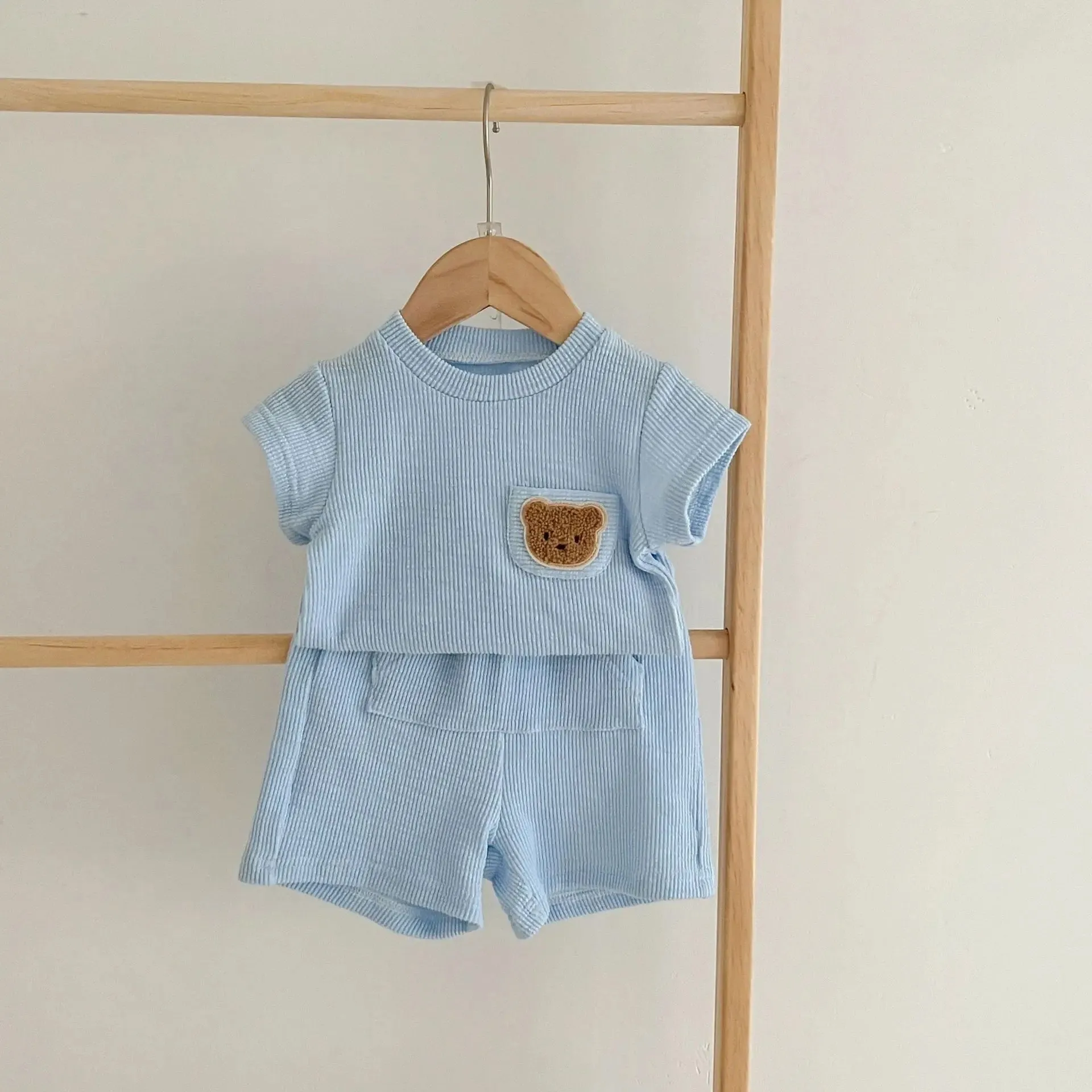 Leo bear shorts   tee set
