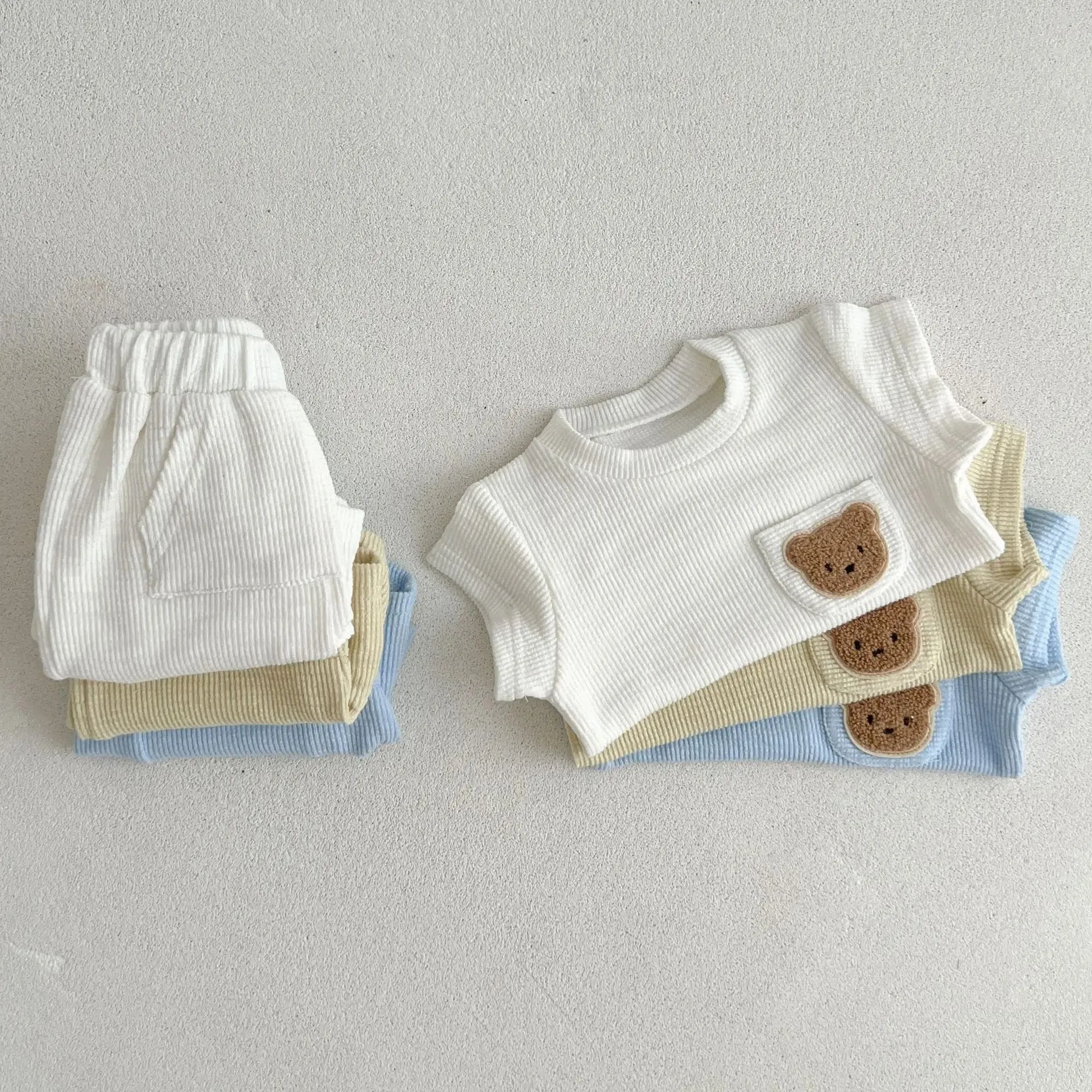 Leo bear shorts   tee set