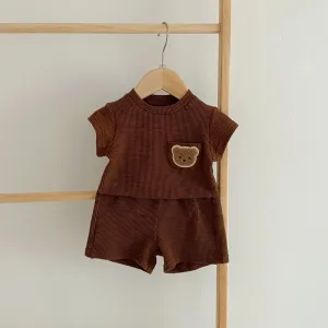 Leo bear shorts   tee set