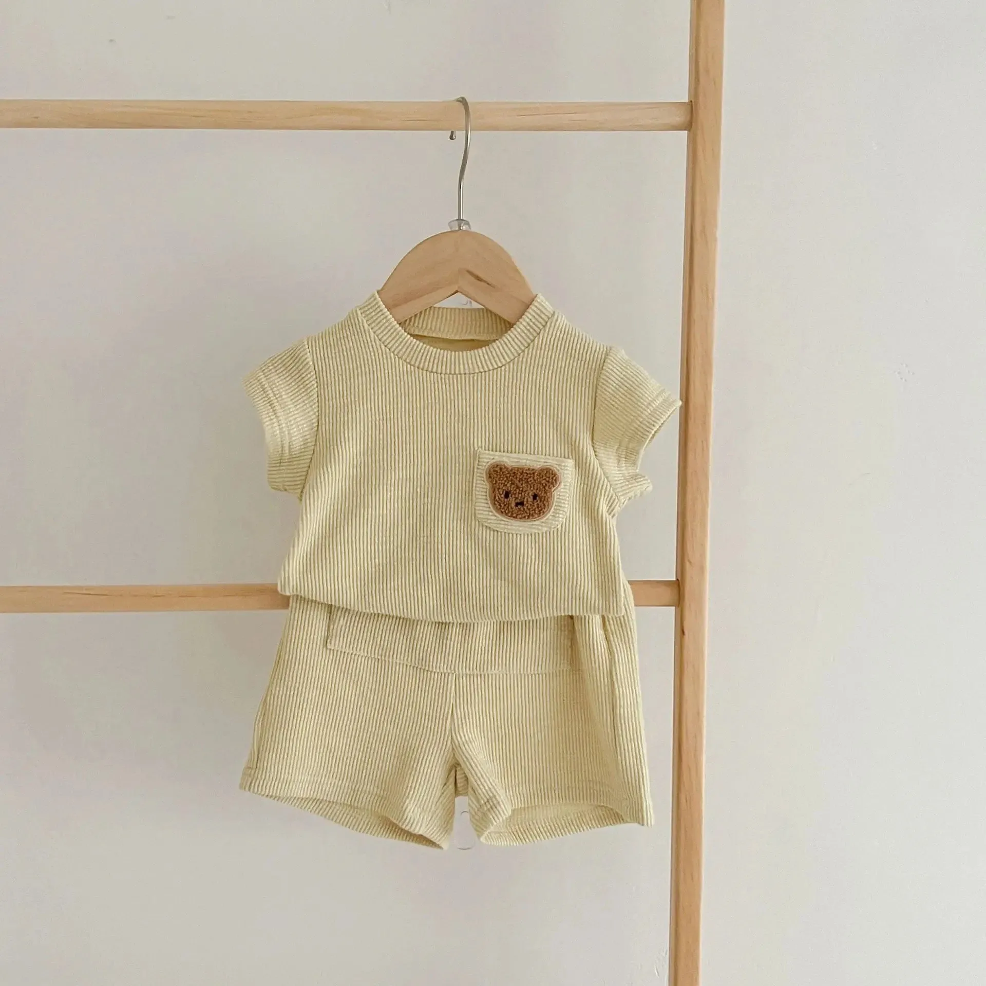 Leo bear shorts   tee set