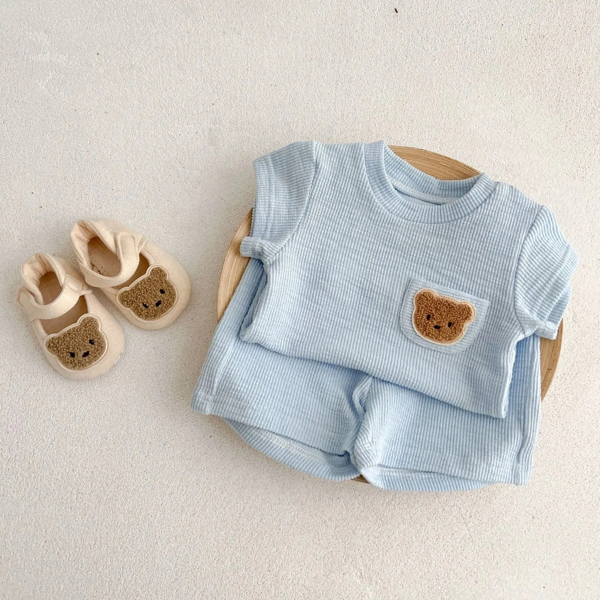 Leo bear shorts   tee set