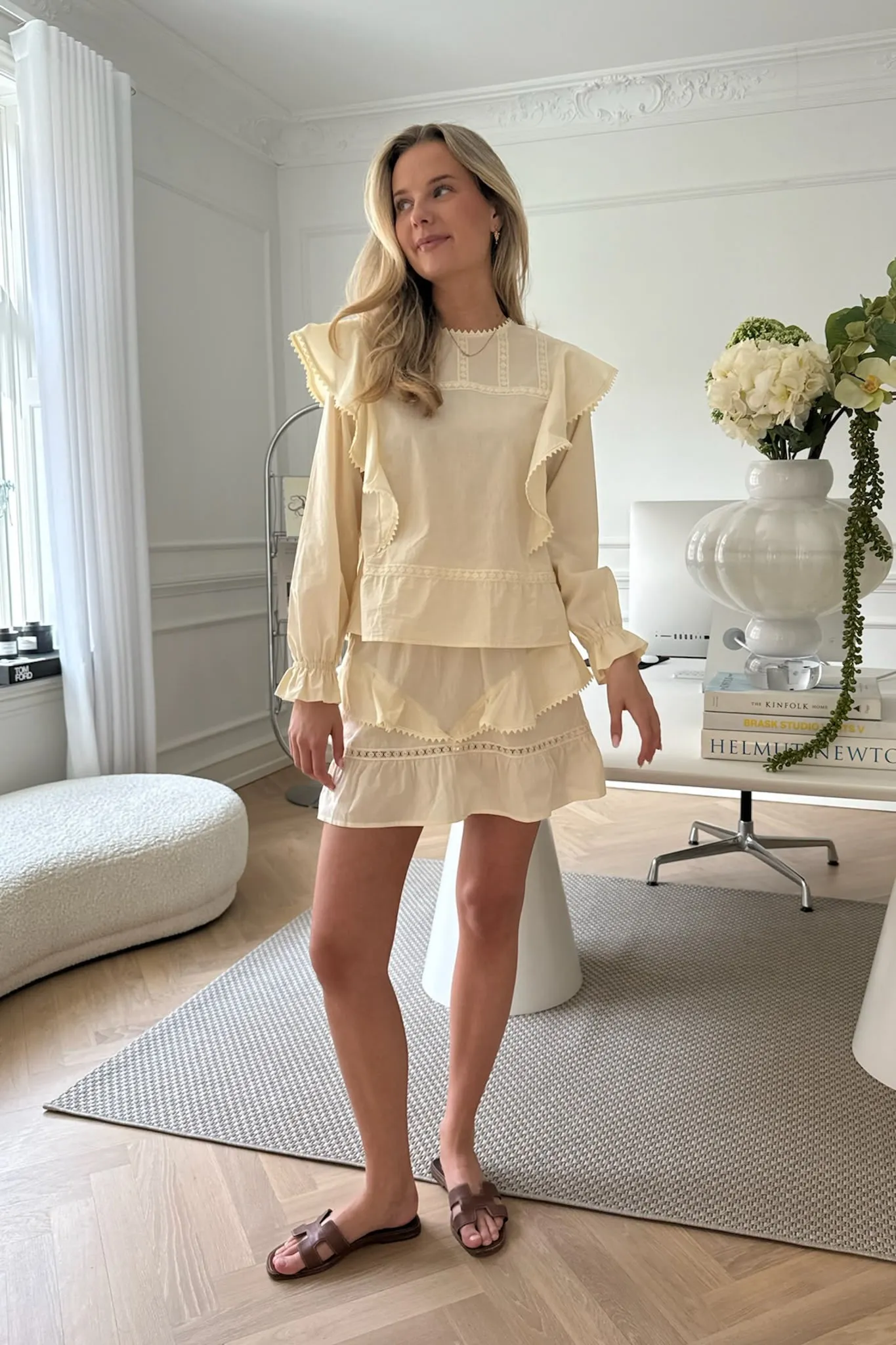 LeonoraIC Mini Nederdel - Creme