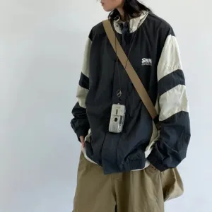 Letter Embroidery Casual Loose Jacket  Women