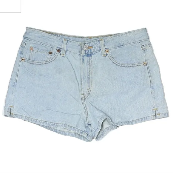 Levi's Light Wash 90's Booty Denim Jean Shorts 100% Cotton Juniors Size 11 EUC