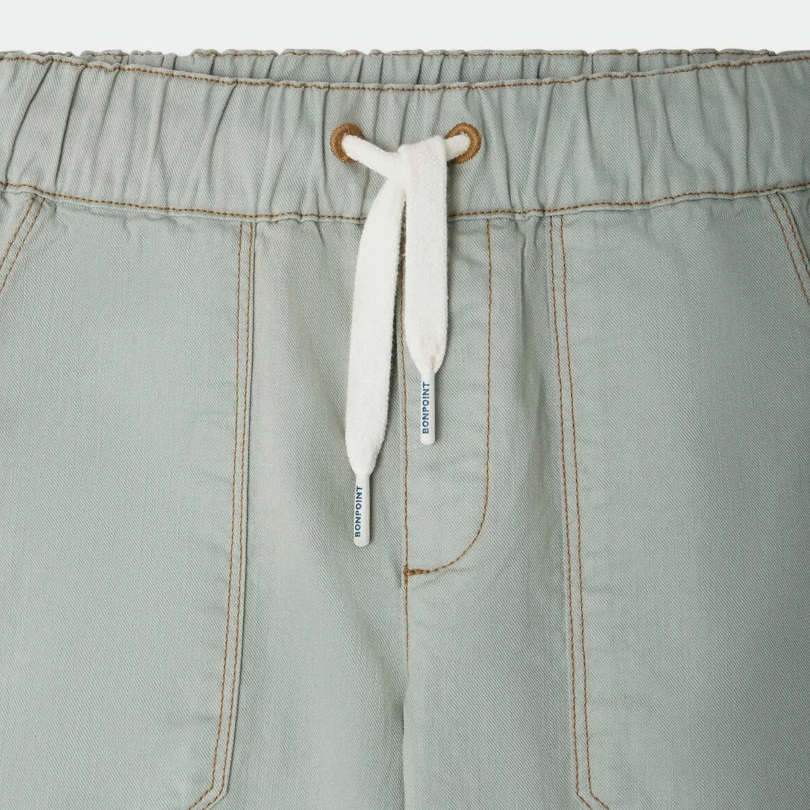Light Blue Casual Cotton Pants
