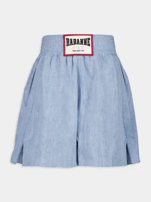 Light Blue Denim Bermuda Shorts
