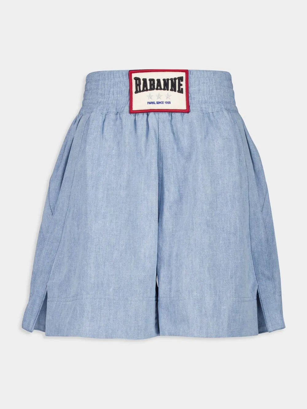 Light Blue Denim Bermuda Shorts