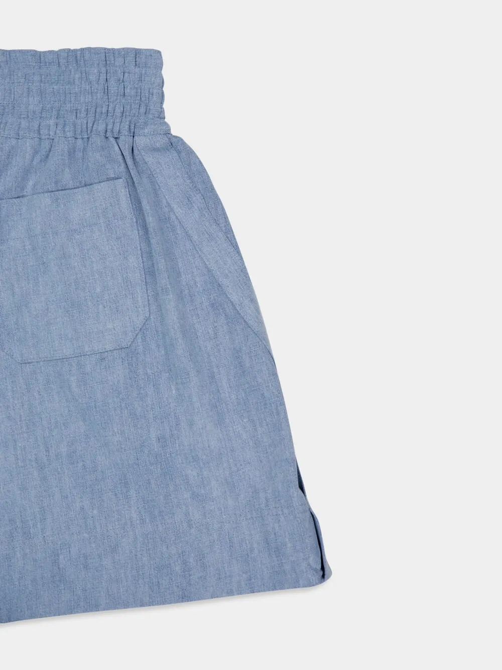 Light Blue Denim Bermuda Shorts