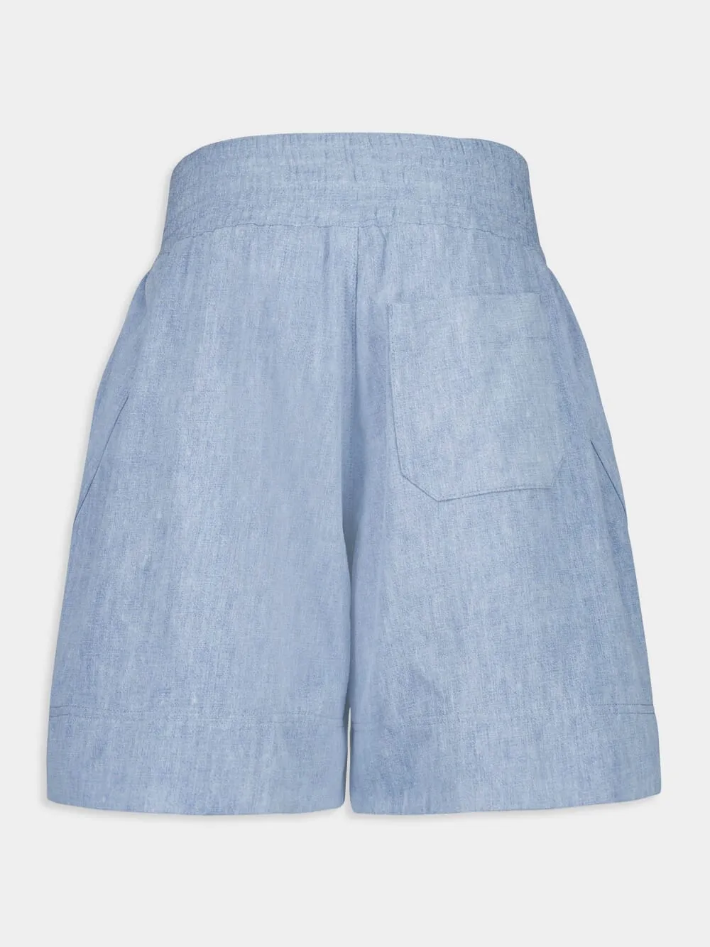 Light Blue Denim Bermuda Shorts