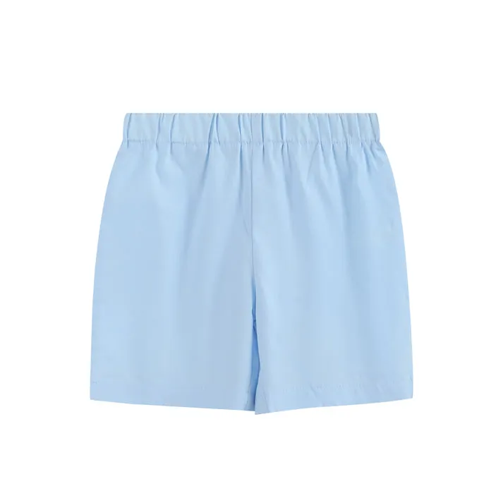 Light Blue Easter Smocked T-Shirt and Shorts Set