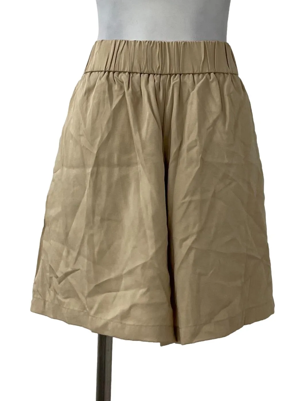 Light Brown Pleated Shorts