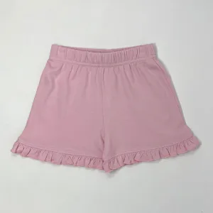 Light Pink Girl's Ruffled Shorts