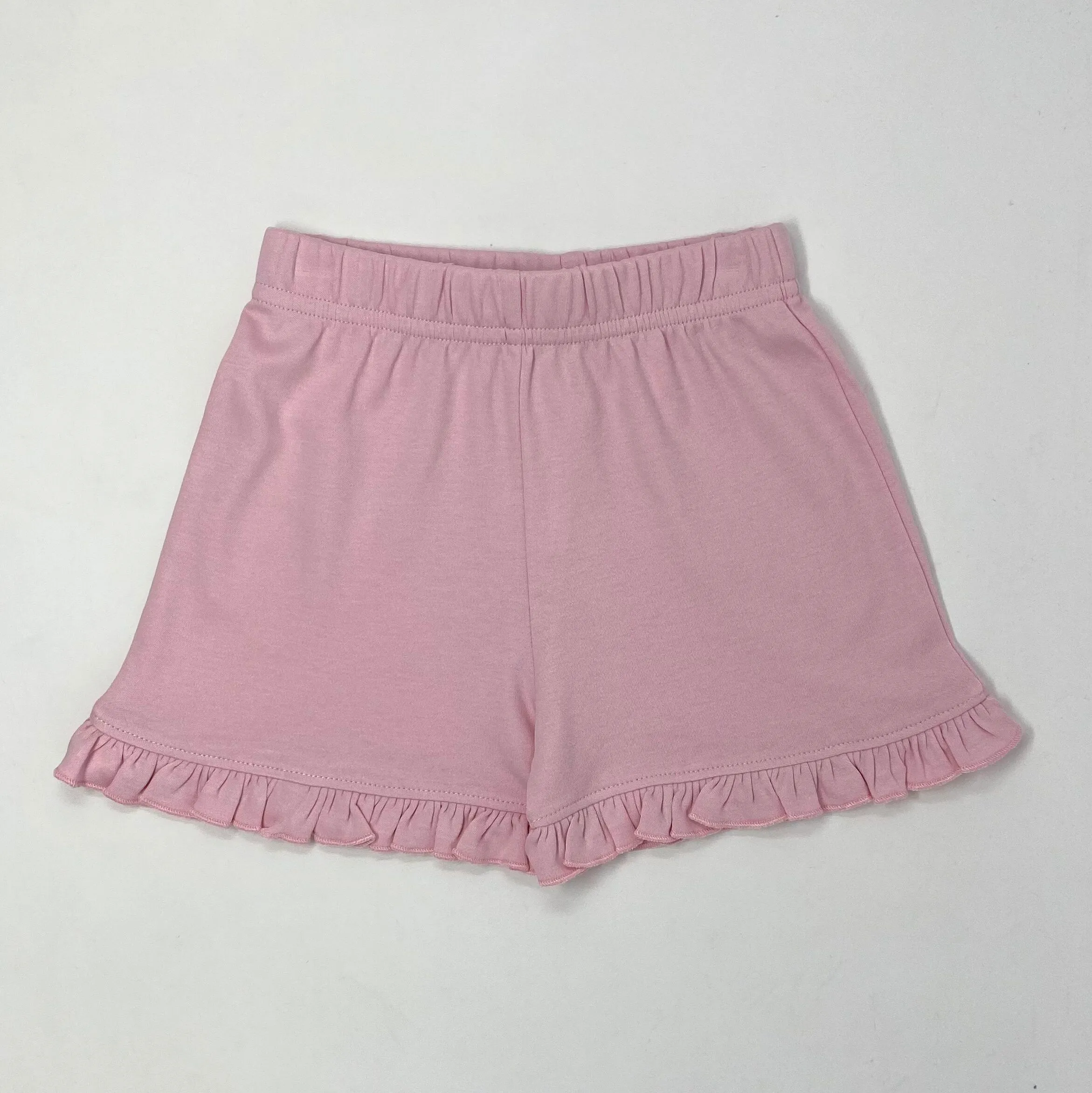 Light Pink Girl's Ruffled Shorts