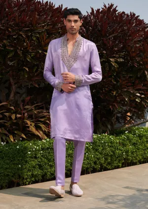 Lilac breeze straight kurta and pants