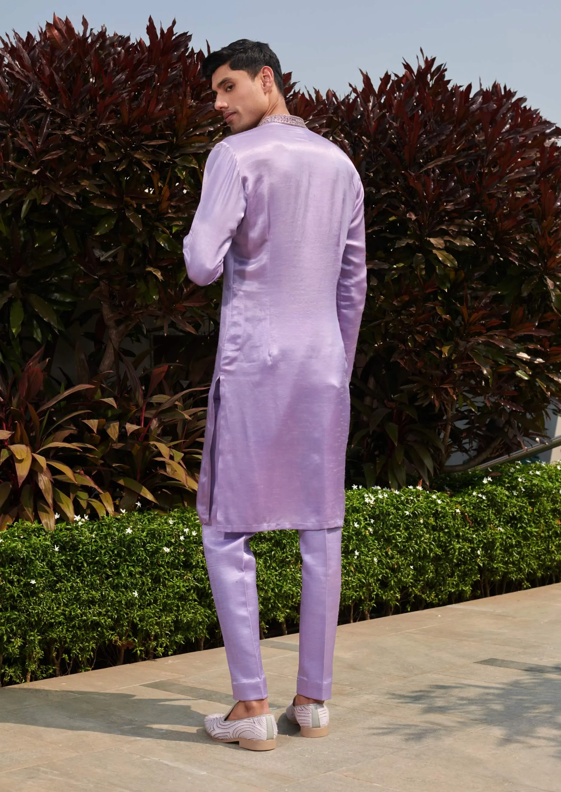 Lilac breeze straight kurta and pants