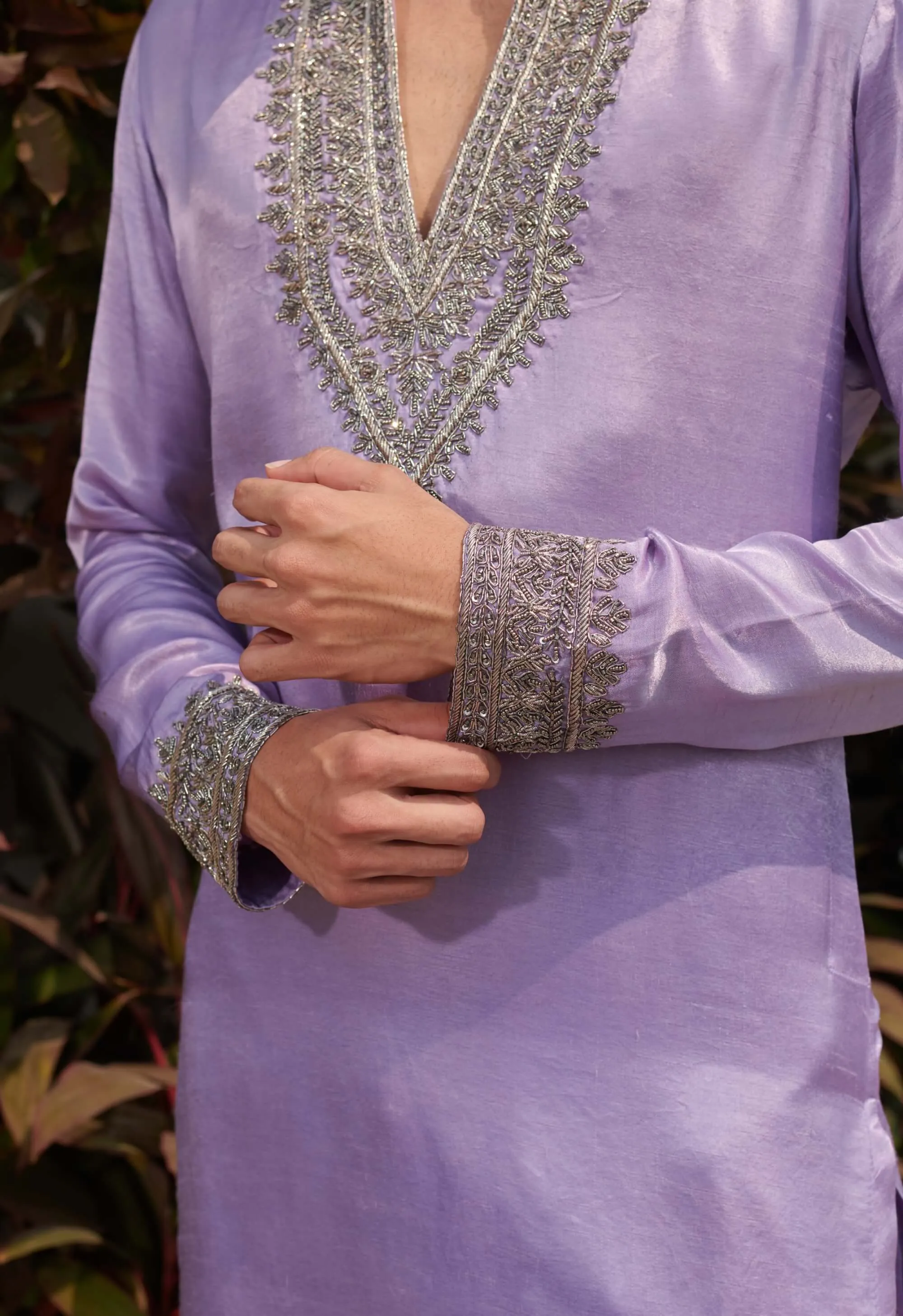 Lilac breeze straight kurta and pants