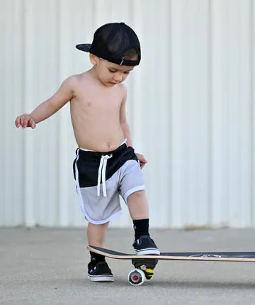 Little Bipsy Hybrid Play   Swim Shorts - Monochrome