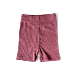 Little Bipsy Ribbed Biker Short - Hibiscus