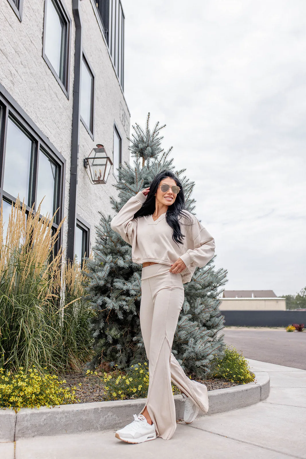London french terry flare pant