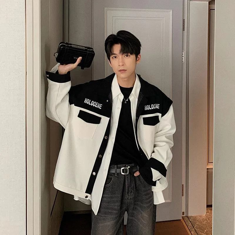 Loose Colorblock Baseball Jacket