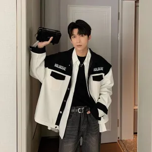 Loose Colorblock Baseball Jacket