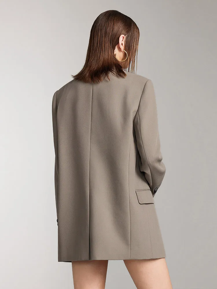 Loose Fit Single Breasted Suit Jacket