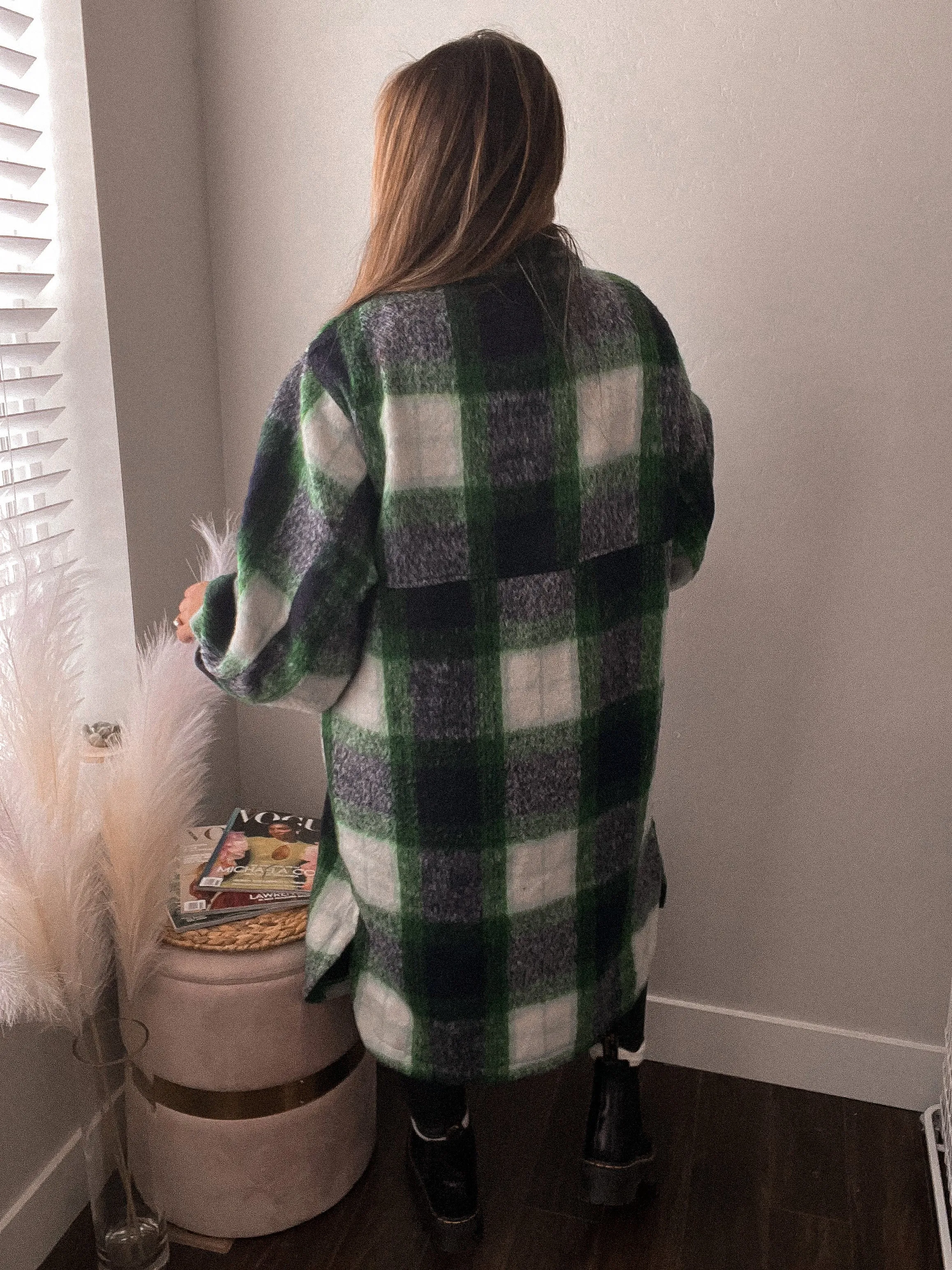 lucky you plaid long jacket  on his