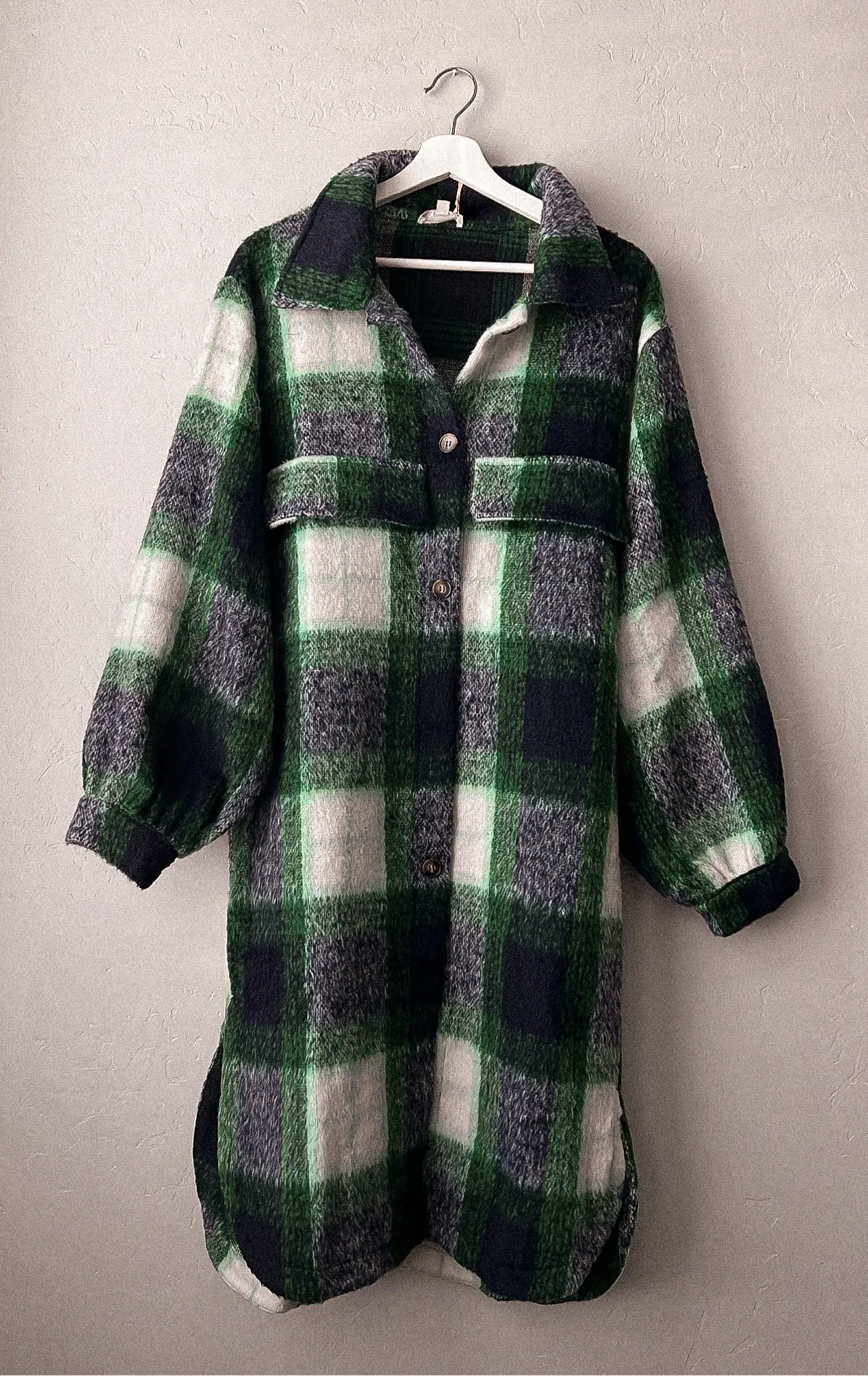 lucky you plaid long jacket  on his