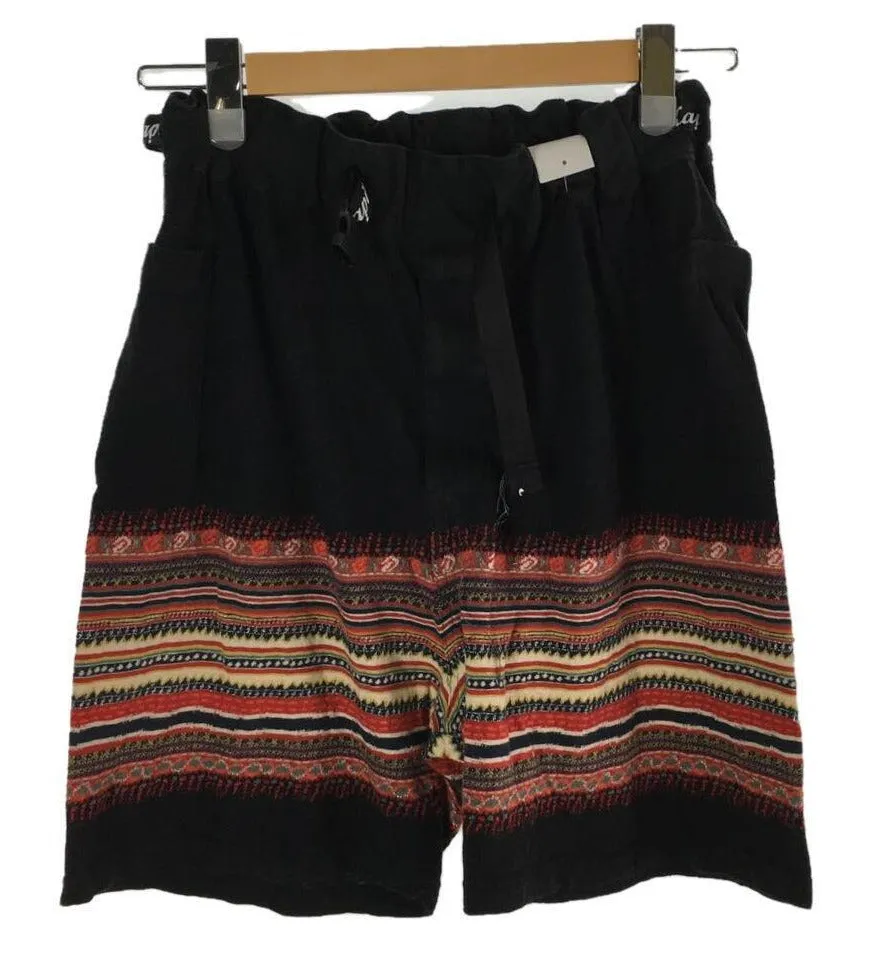 [M] Kapital Stripe Pattern Belted Shorts Black