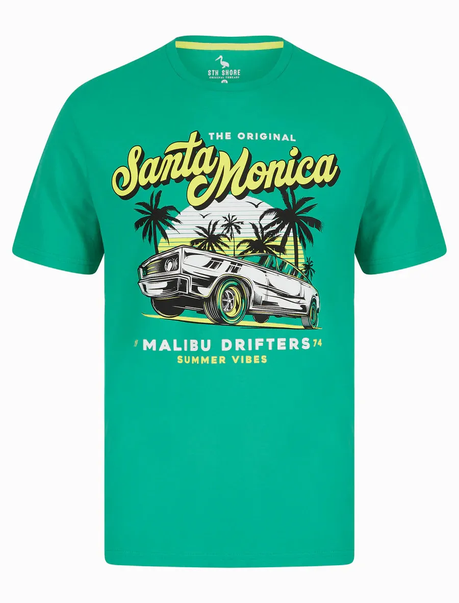 Malibu Drifters Tee Peacock Green