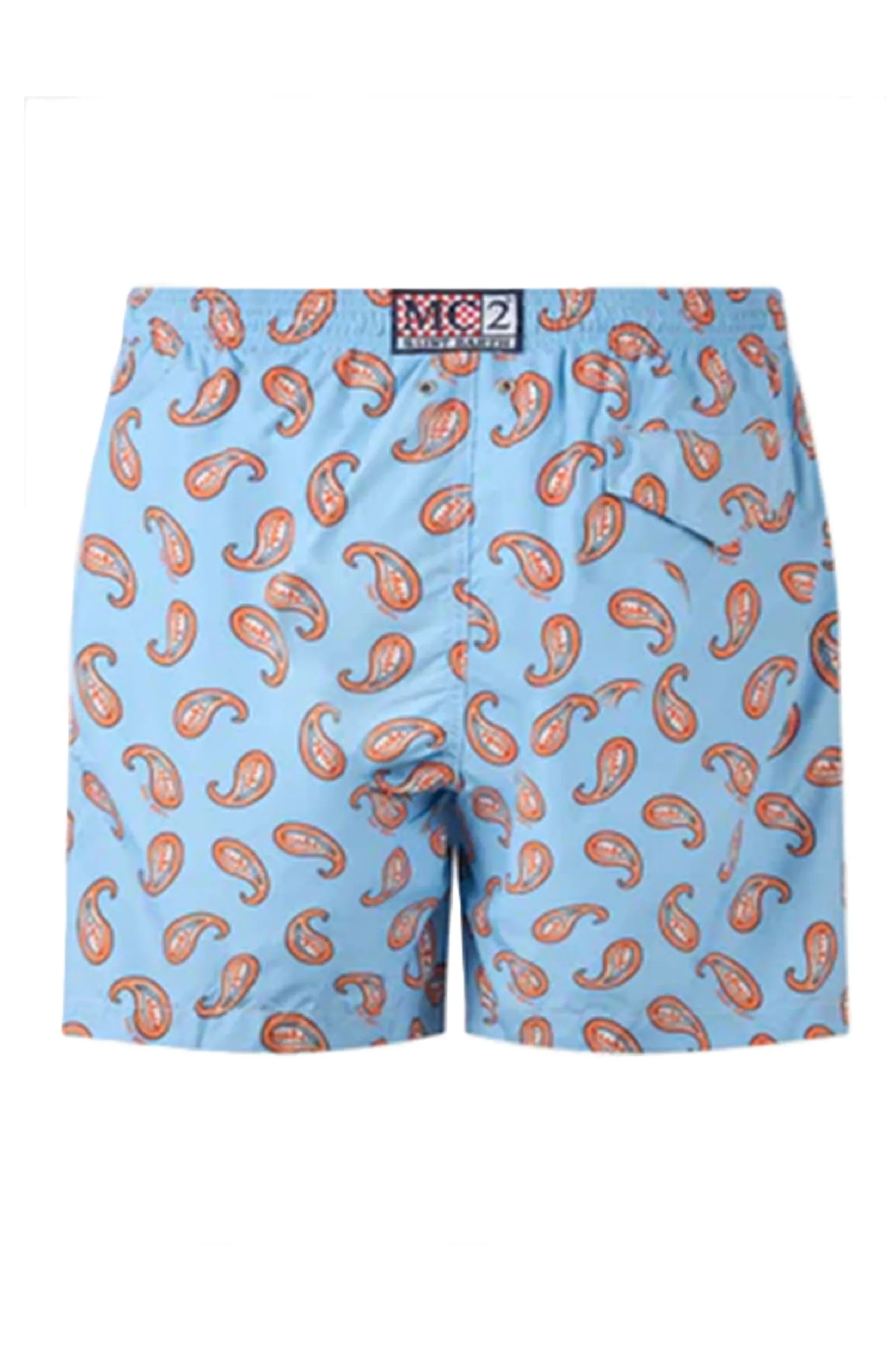 MC2 SAINT BARTH Men Light Fabric Swim Shorts with Paisley print
