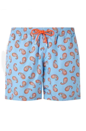 MC2 SAINT BARTH Men Light Fabric Swim Shorts with Paisley print