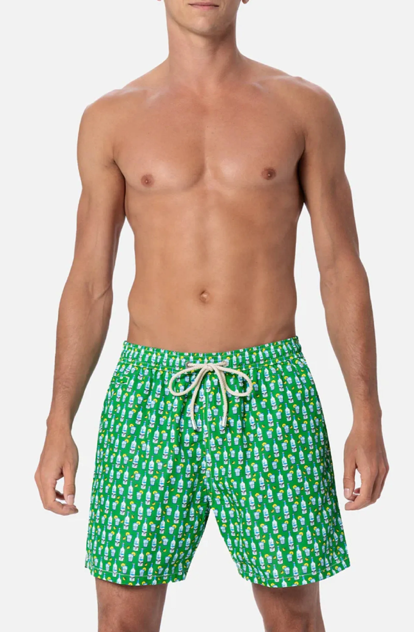 MC2 SAINT BARTH Men Lightweight Fabric Swim Shorts Lighting Micro Fantasy Vodka St. Barth