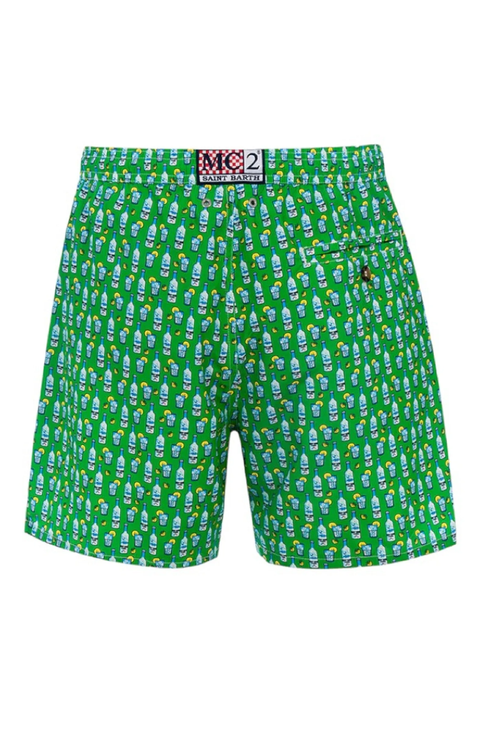 MC2 SAINT BARTH Men Lightweight Fabric Swim Shorts Lighting Micro Fantasy Vodka St. Barth