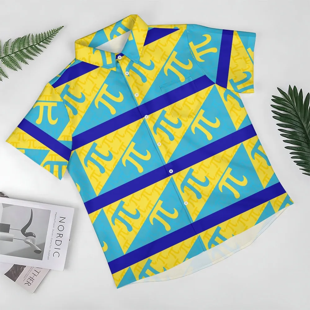 Men's Funny Math Printed Button Down Casual Shirts 2407001358
