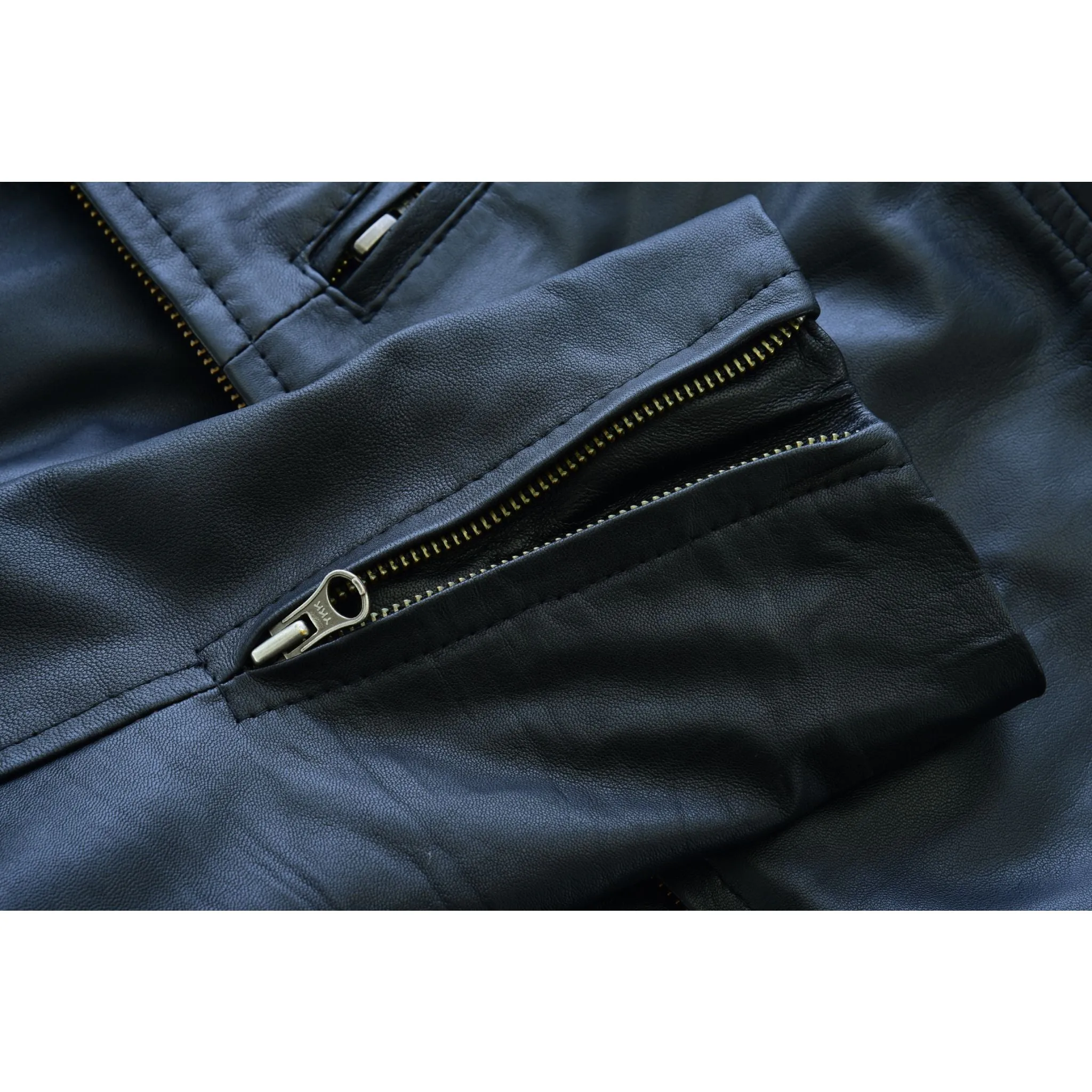 Mens Hooper Black Leather Jacket