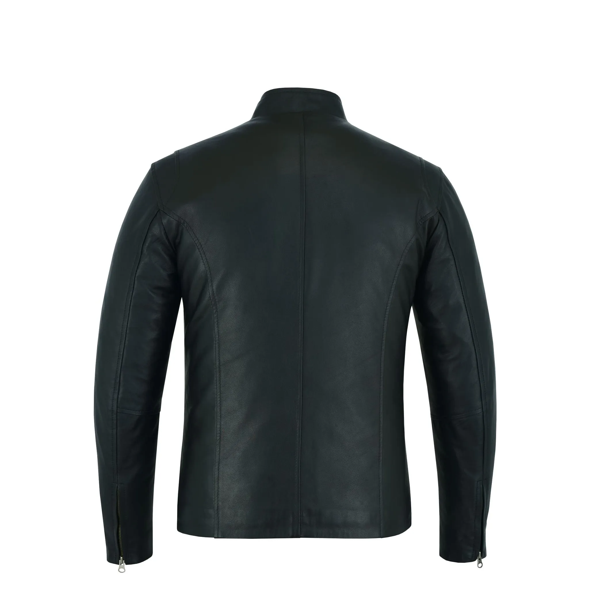 Mens Hooper Black Leather Jacket