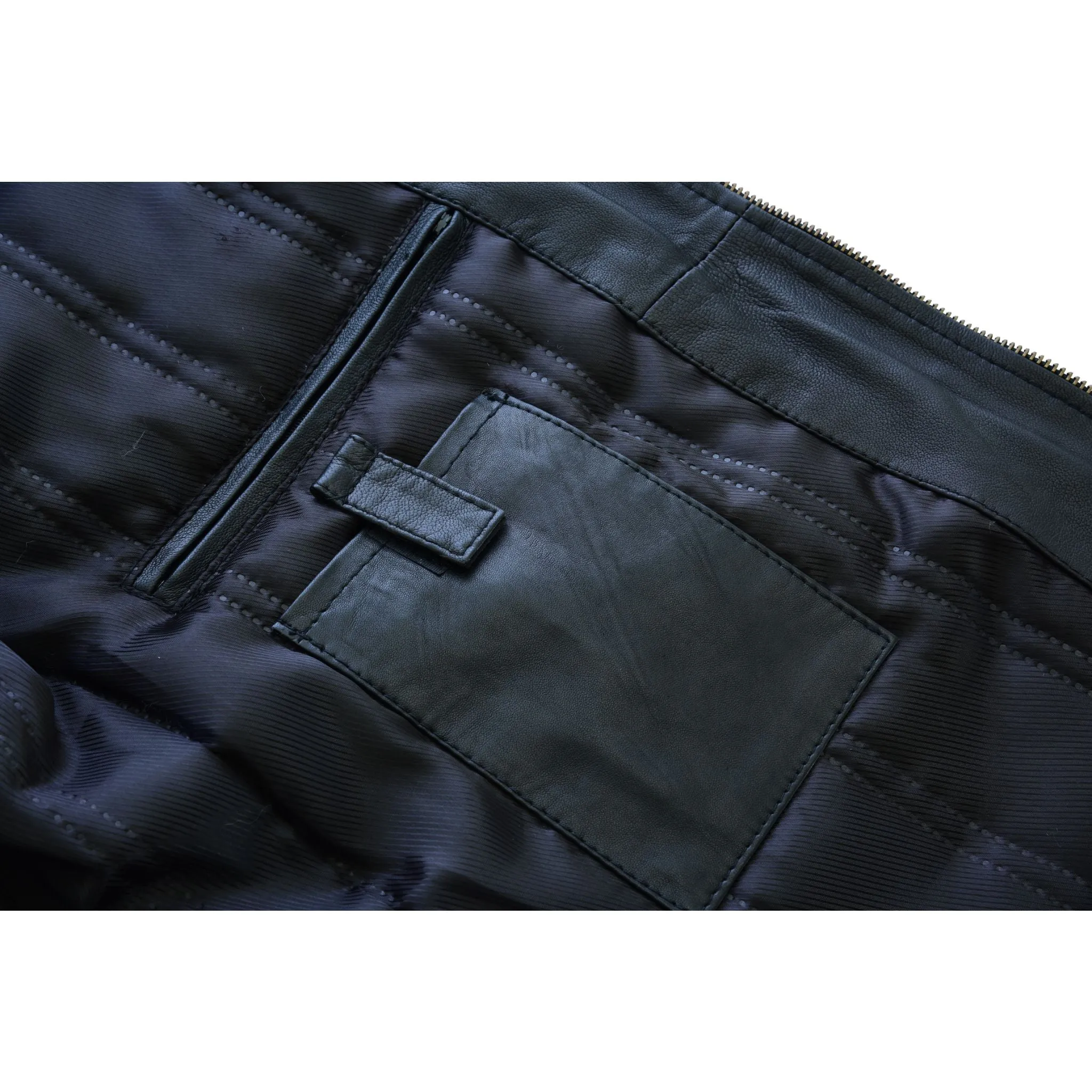 Mens Hooper Black Leather Jacket