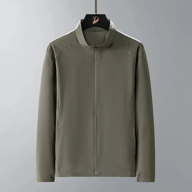 Men's Jacket 2024 Autumn New Loose Large Size and Breathable Outdoor Adventure Waterproof Stand Collar Coat Men Windproof Jacket