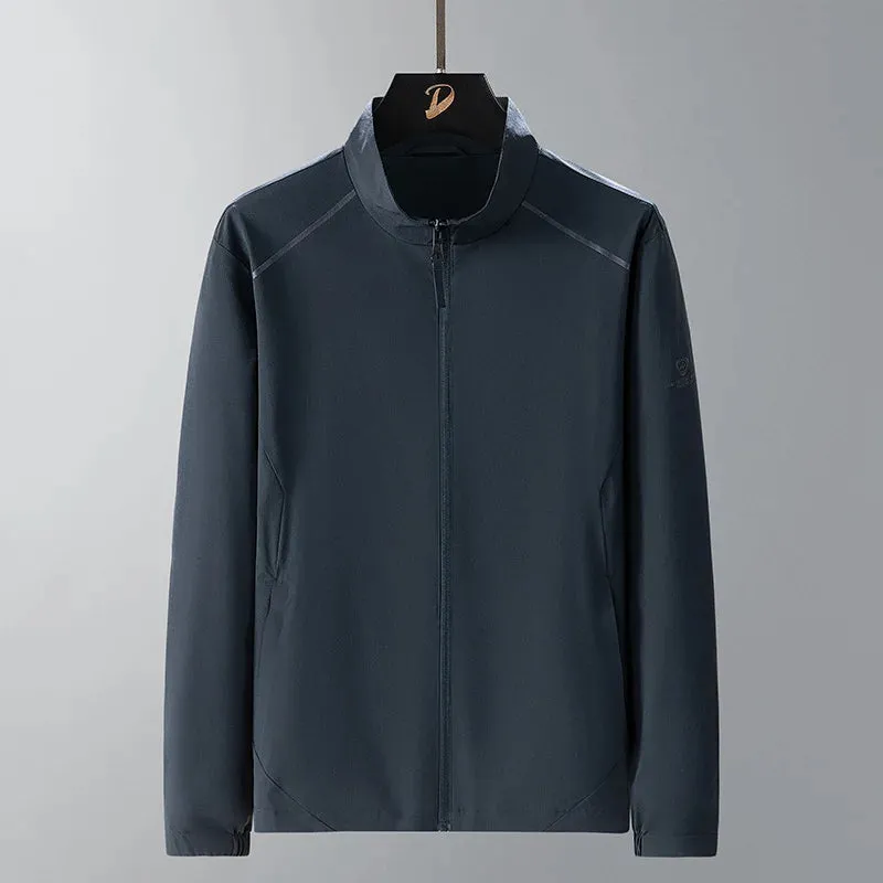 Men's Jacket 2024 Autumn New Loose Large Size and Breathable Outdoor Adventure Waterproof Stand Collar Coat Men Windproof Jacket