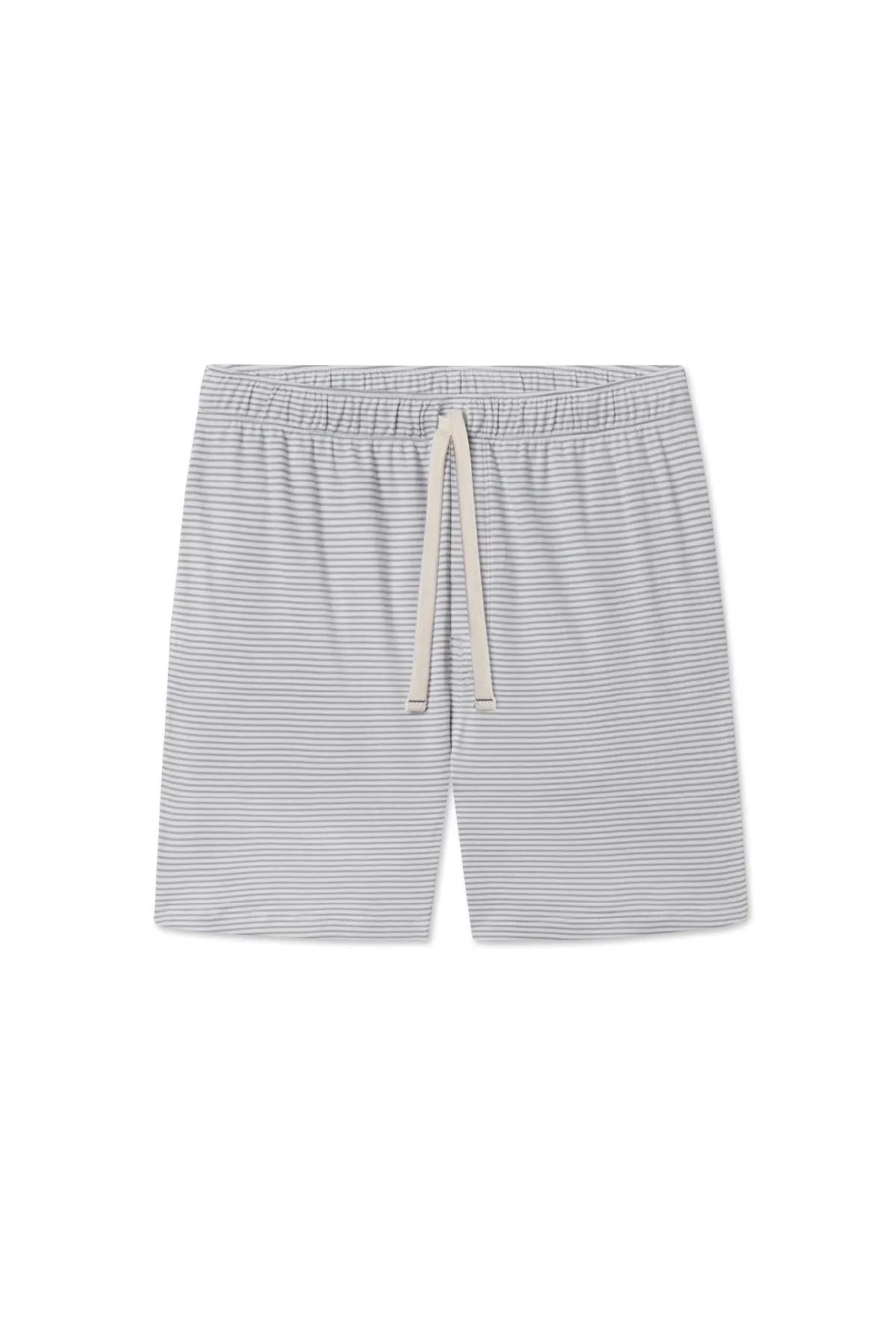 Men's Pima Sleep Shorts in Slate Bar Stripe