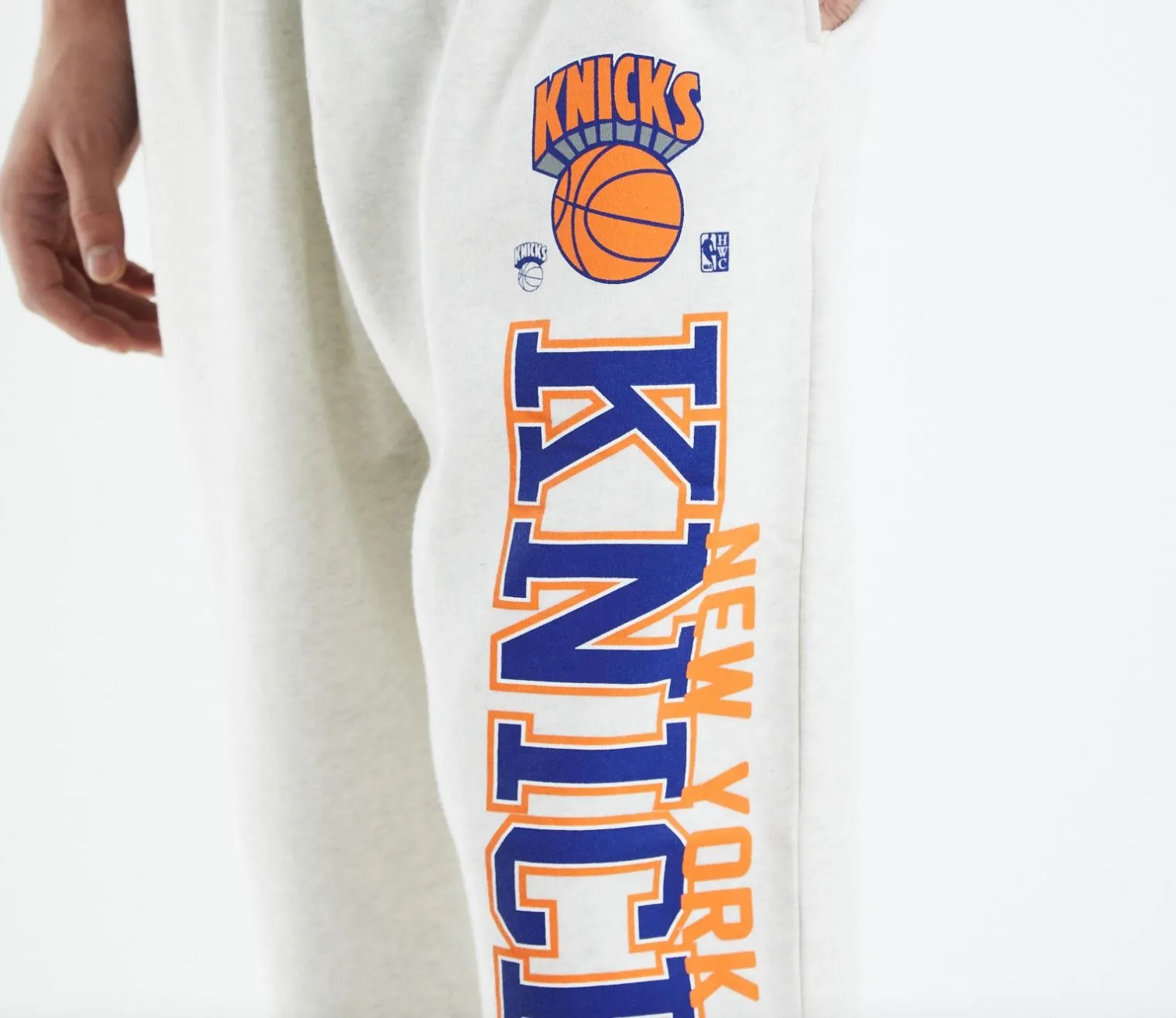 Mitchell & Ness NBA New York Knick White Sweat Pants Size Large