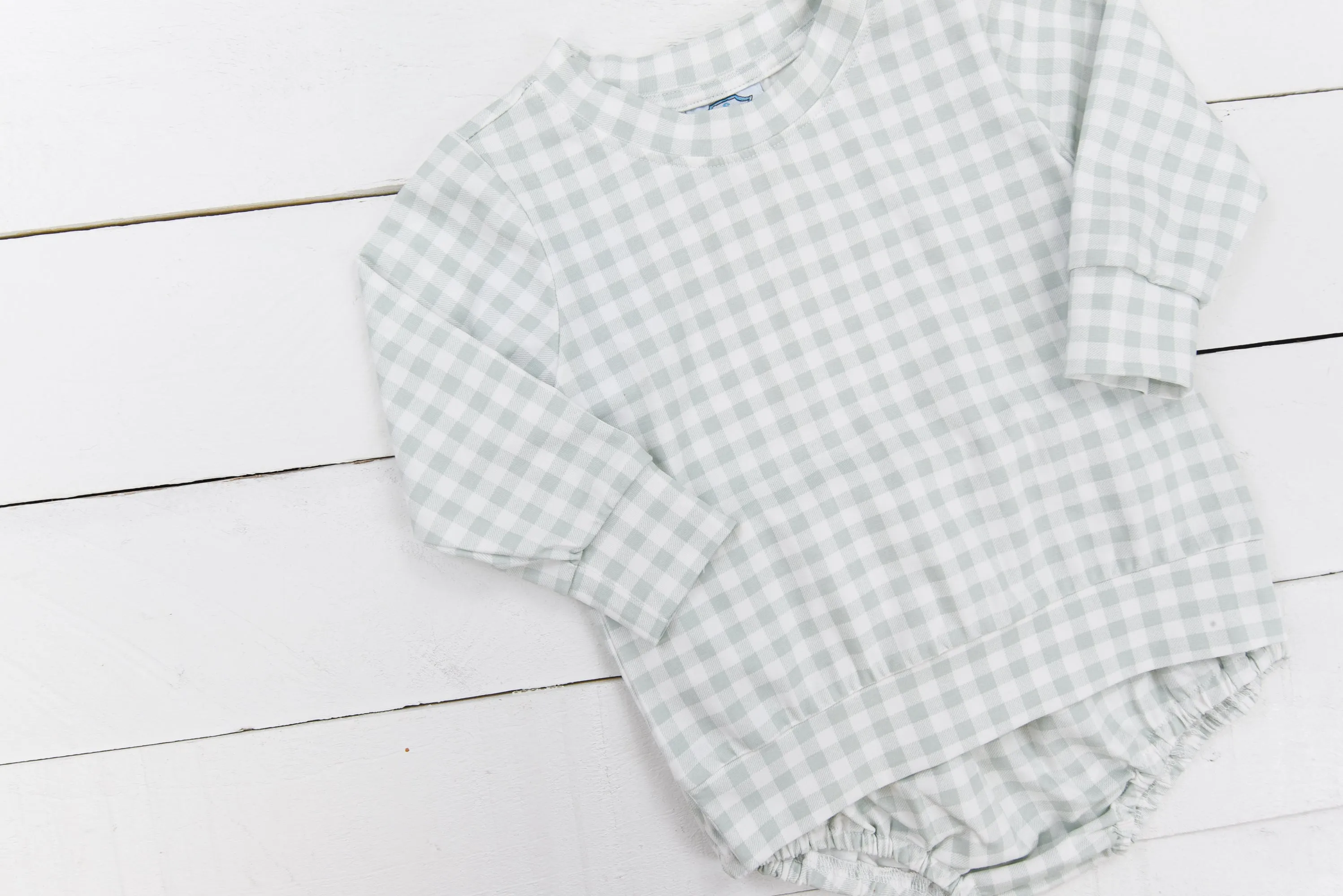 Monogram Sage Boys Diaper Set