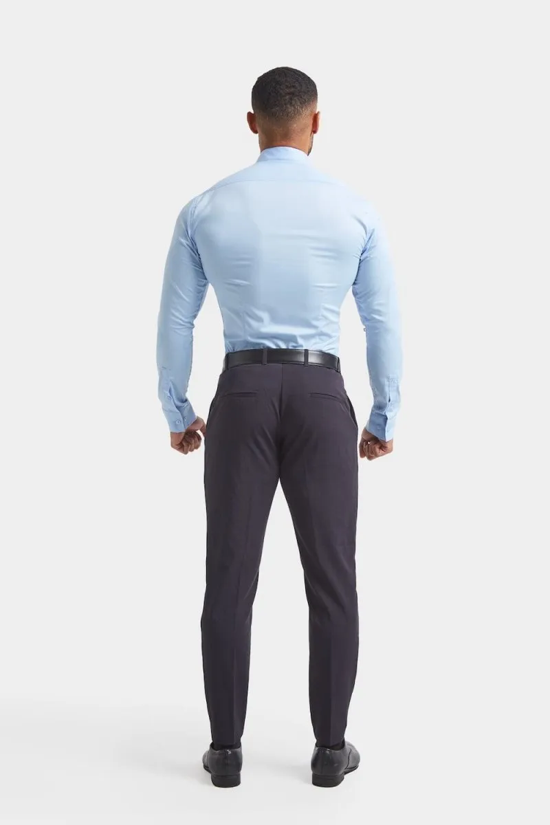 Muscle Fit Dress Shirt in Light Blue