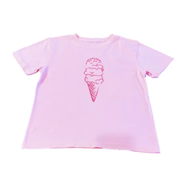 Mustard & Ketchup Kids Pink Ice Cream T-Shirt