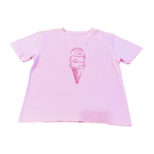 Mustard & Ketchup Kids Pink Ice Cream T-Shirt