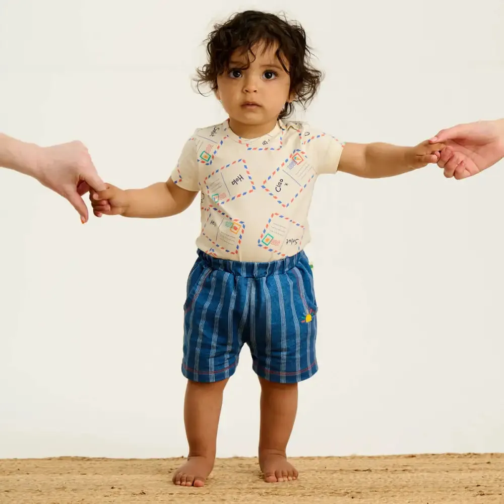 Mykanos - Denim Pinstripe Baby & Kids Shorts